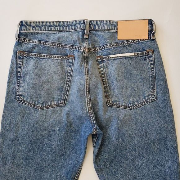 Rag & Bone Maya High Rise Crop Flare Button Fly Jeans Medium Stowe Raw Hem - Picture 5 of 16